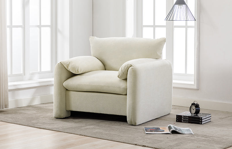 Logicfox Contemporary Chenille Lounge Chair