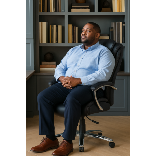 High back, skin friendly cotton fabric material office chair that can be raised and lowered