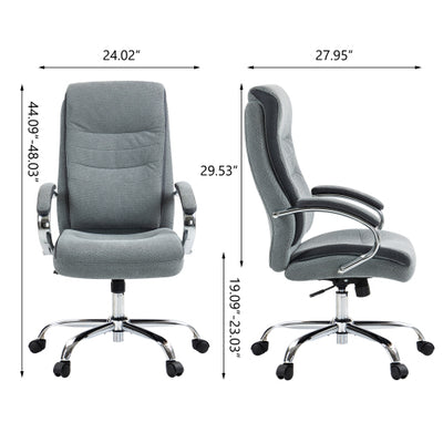 High back, skin friendly cotton fabric material office chair