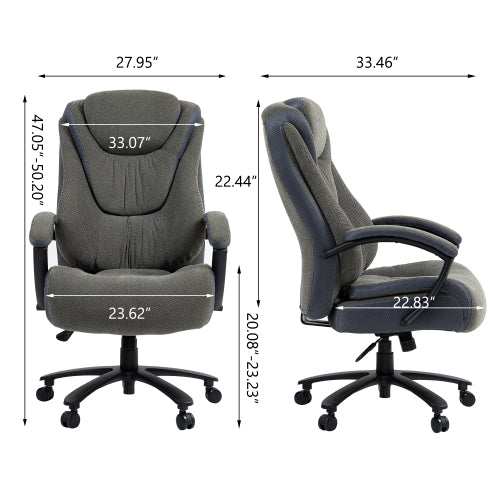 High back, skin friendly cotton fabric material office chair that can be raised and lowered