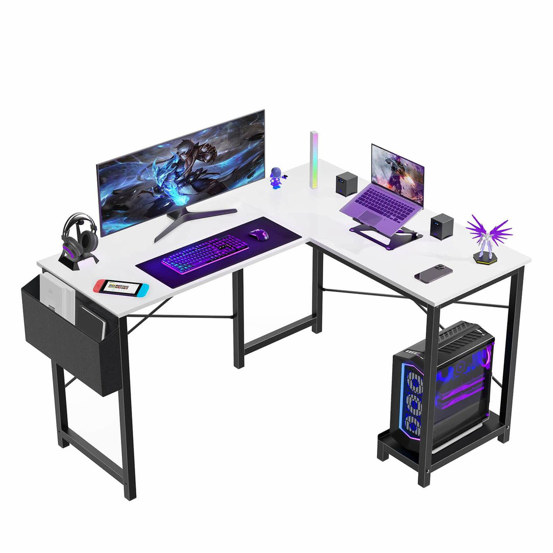 L-Shaped Gaming Desk - Spacious & Functional Design | Logicfox